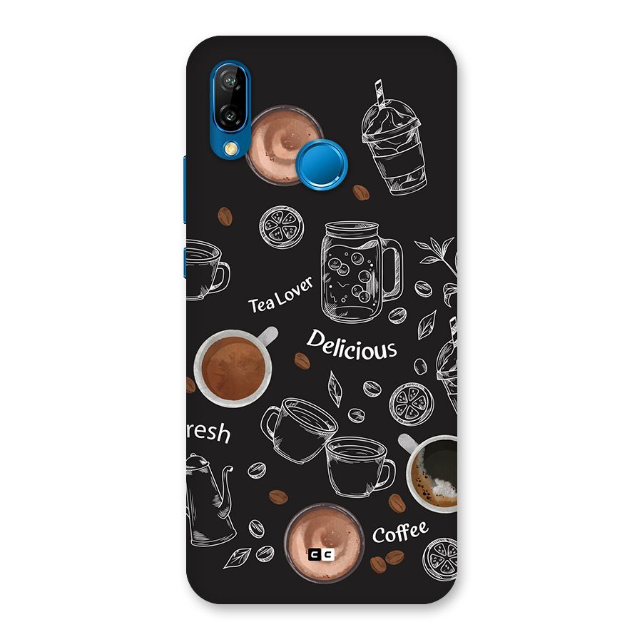Tea And Coffee Mixture Back Case for Huawei P20 Lite