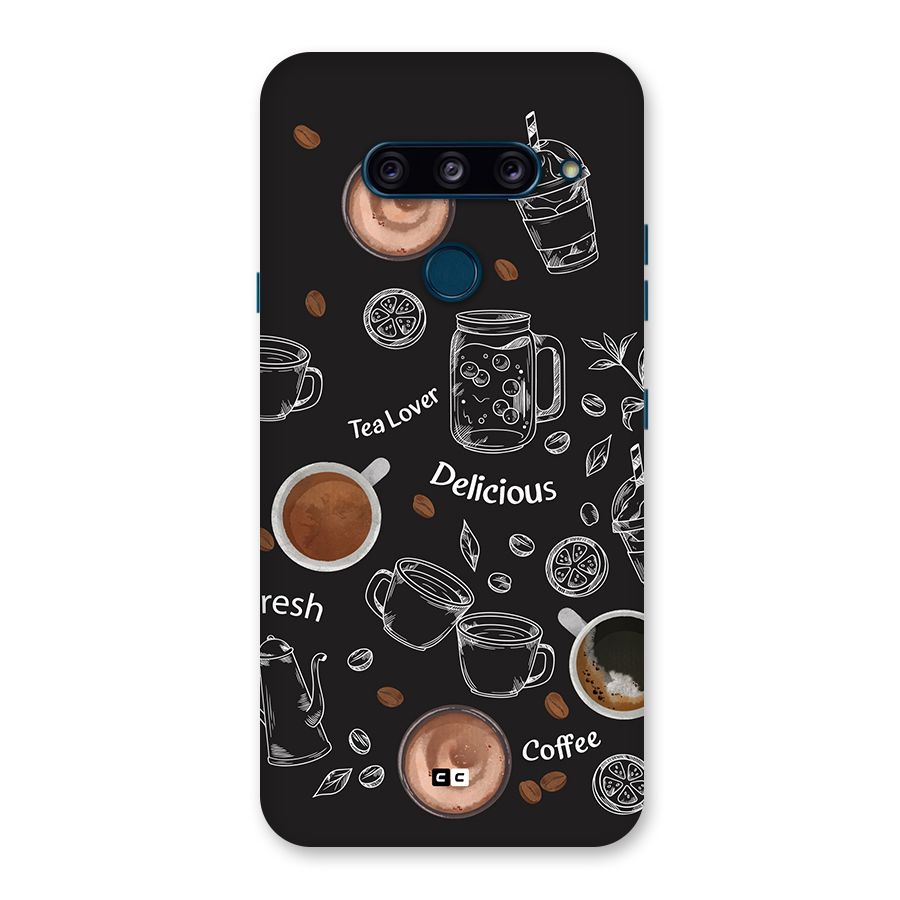 Tea And Coffee Mixture Back Case for LG  V40 ThinQ