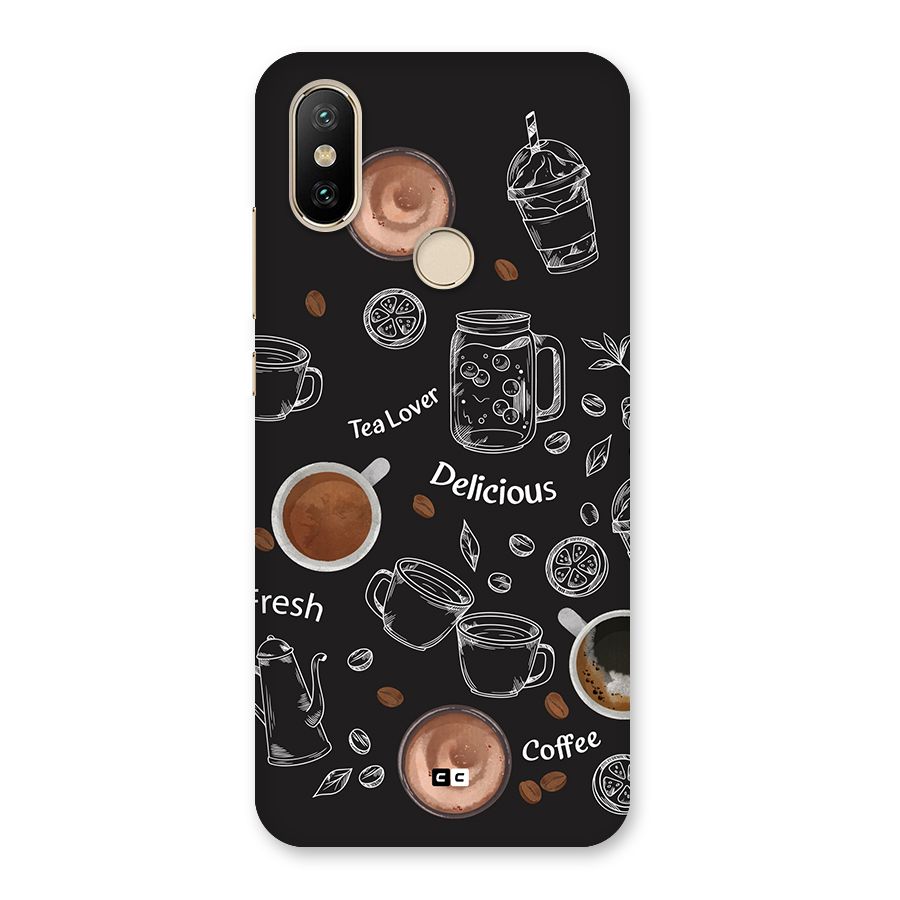 Tea And Coffee Mixture Back Case for Mi A2