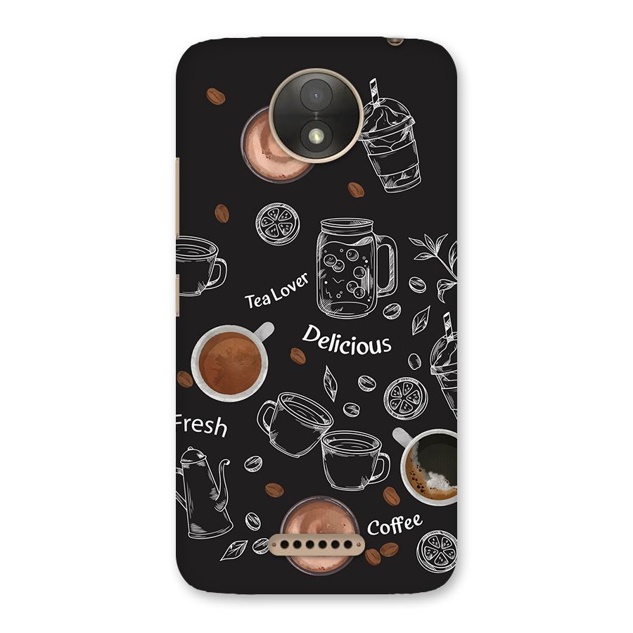 Tea And Coffee Mixture Back Case for Moto C Plus