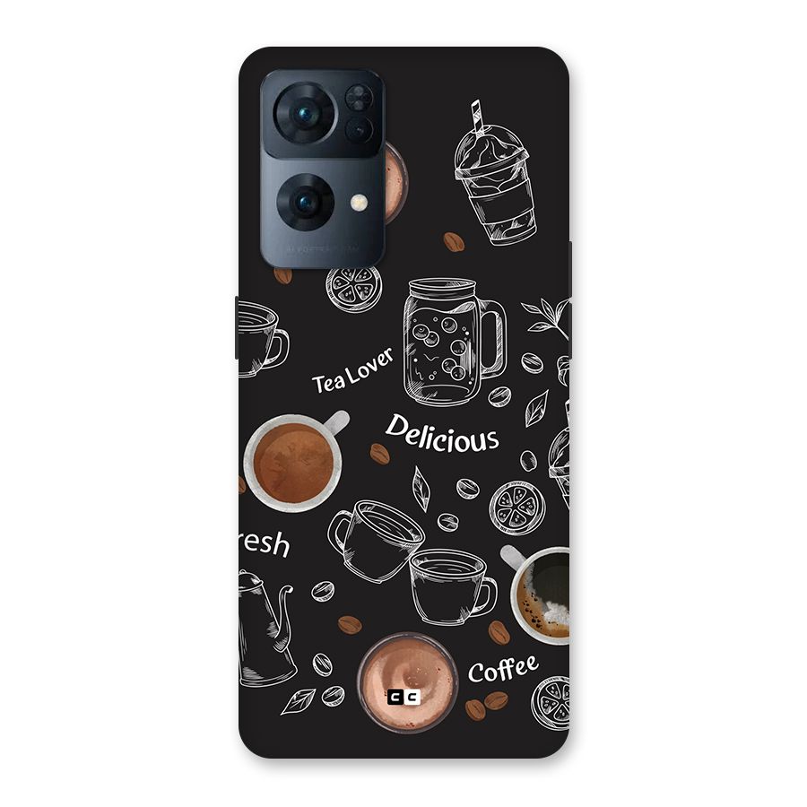 Tea And Coffee Mixture Back Case for Oppo Reno7 Pro 5G