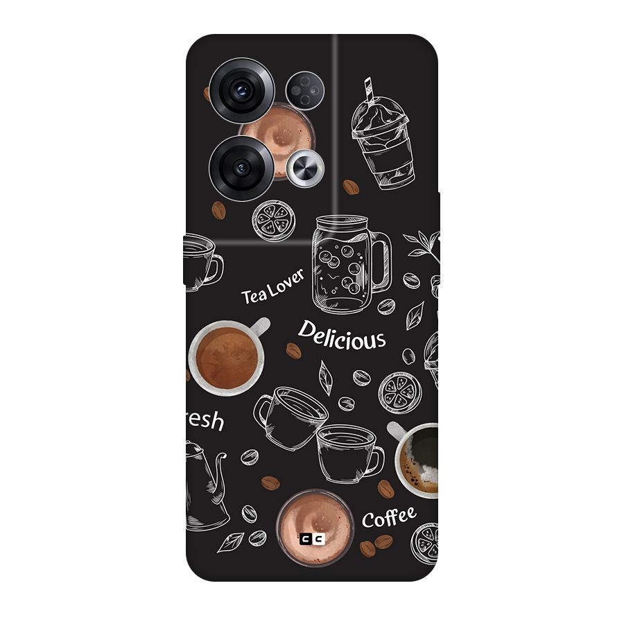 Tea And Coffee Mixture Back Case for Oppo Reno8 Pro 5G