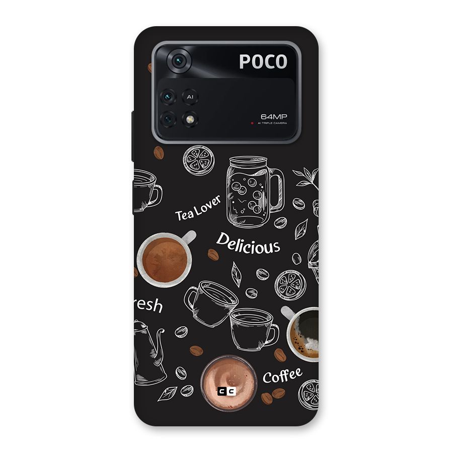Tea And Coffee Mixture Back Case for Poco M4 Pro 4G