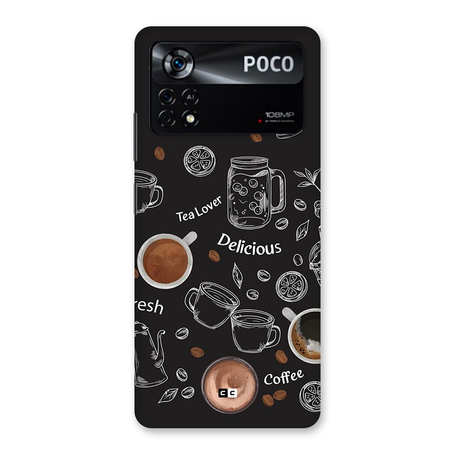 Tea And Coffee Mixture Back Case for Poco X4 Pro 5G