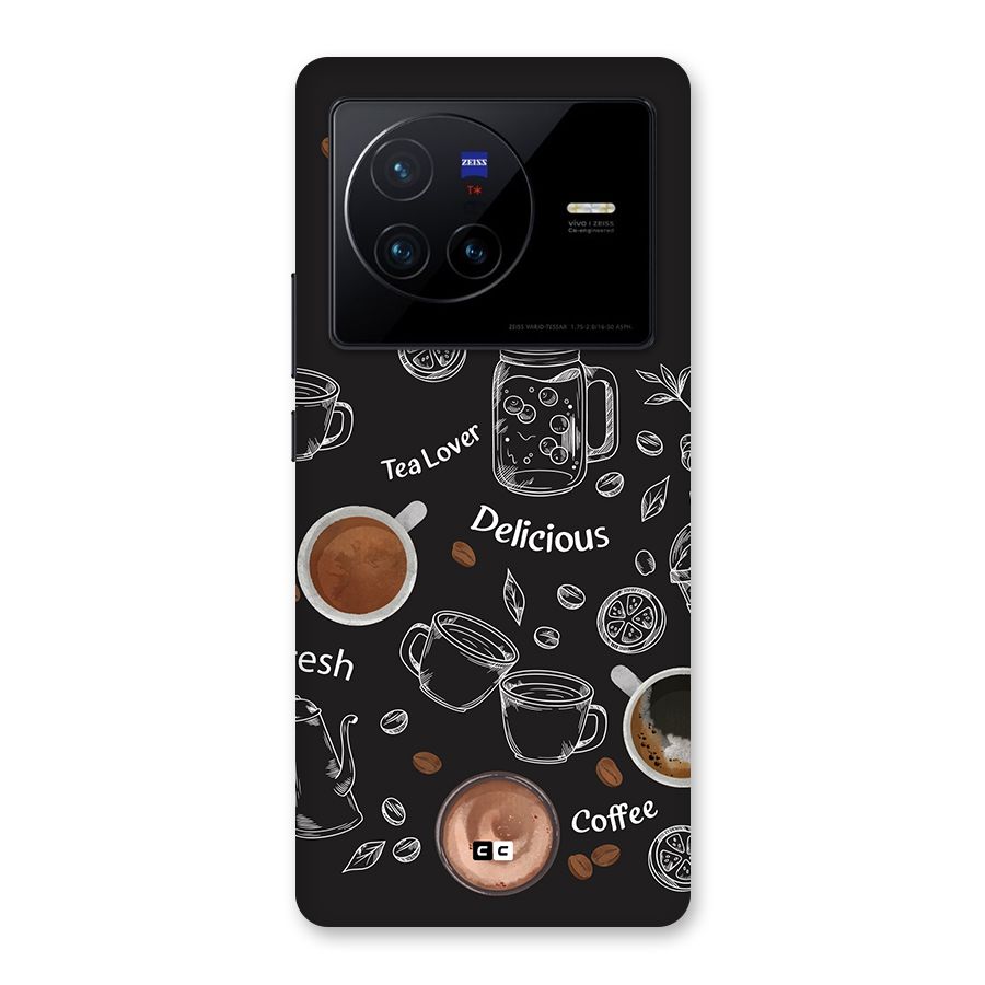 Tea And Coffee Mixture Back Case for Vivo X80