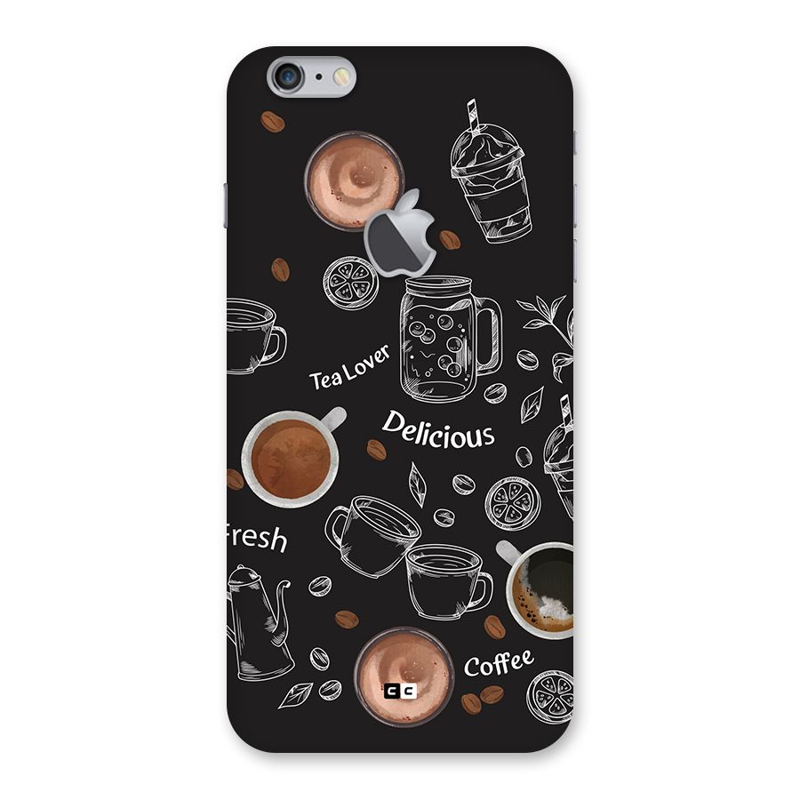 Tea And Coffee Mixture Back Case for iPhone 6 Plus 6S Plus Logo Cut