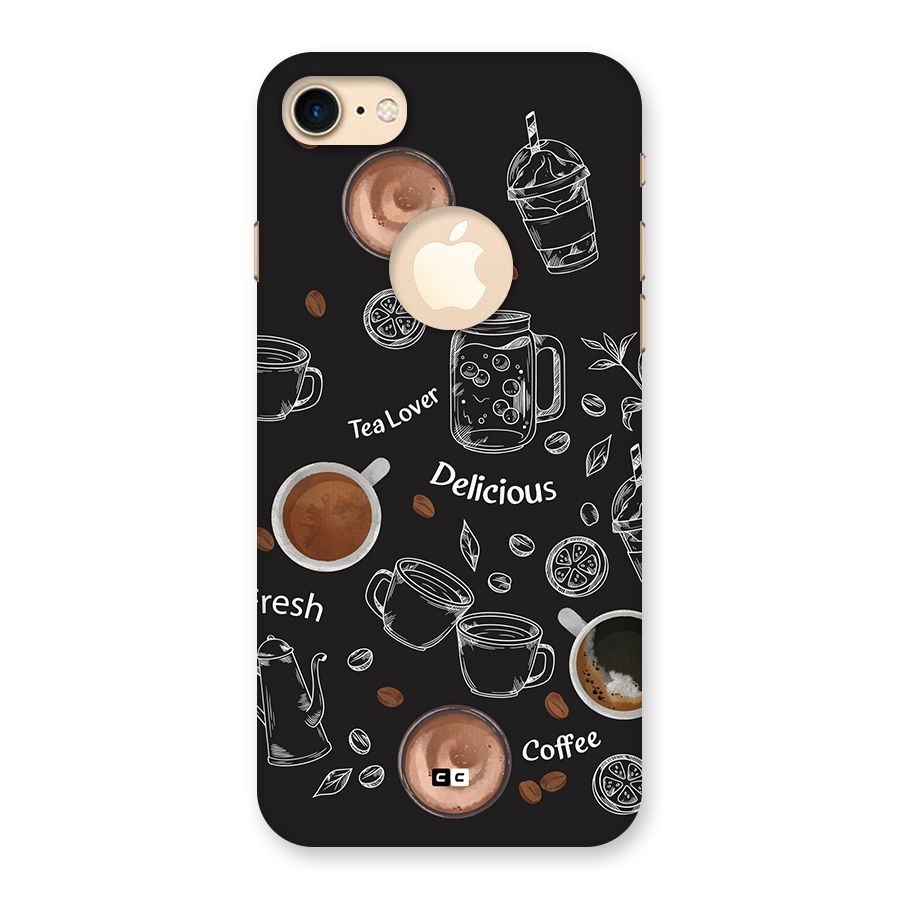 Tea And Coffee Mixture Back Case for iPhone 8 Logo Cut