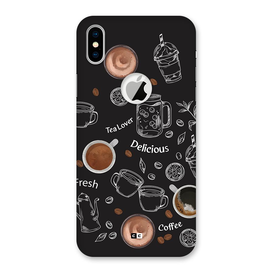 Tea And Coffee Mixture Back Case for iPhone X Logo Cut