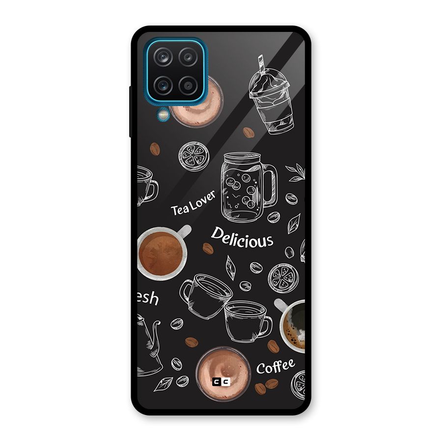 Tea And Coffee Mixture Glass Back Case for Galaxy A12