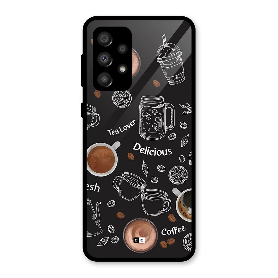 Tea And Coffee Mixture Glass Back Case for Galaxy A32