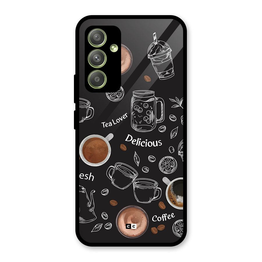 Tea And Coffee Mixture Glass Back Case for Galaxy A54