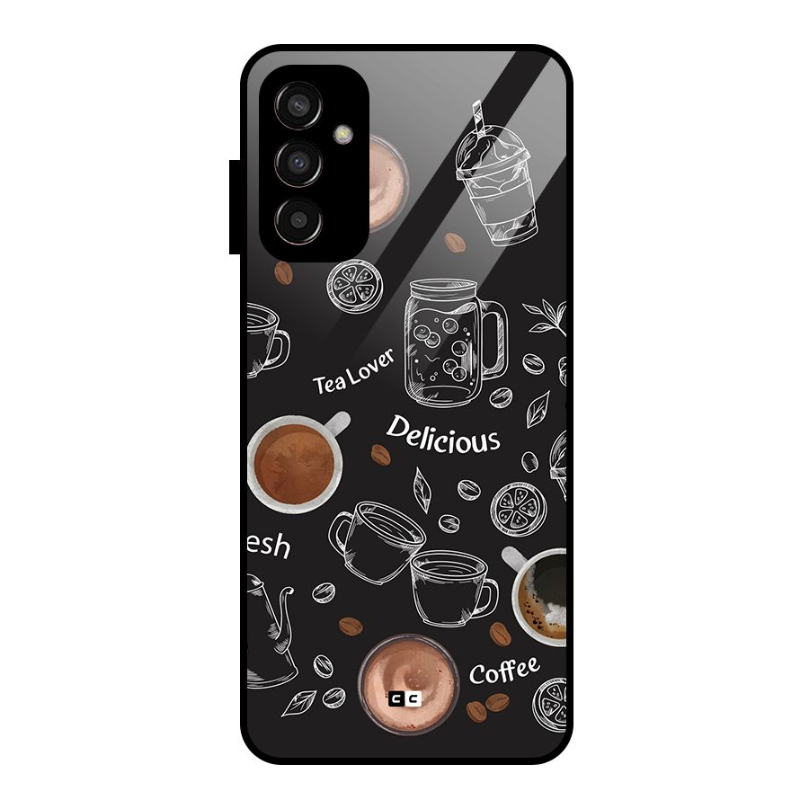 Tea And Coffee Mixture Glass Back Case for Galaxy F13