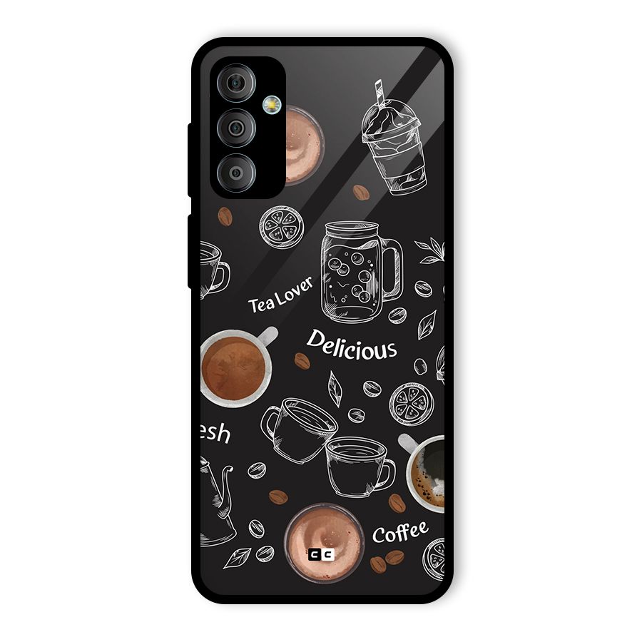 Tea And Coffee Mixture Glass Back Case for Galaxy F23