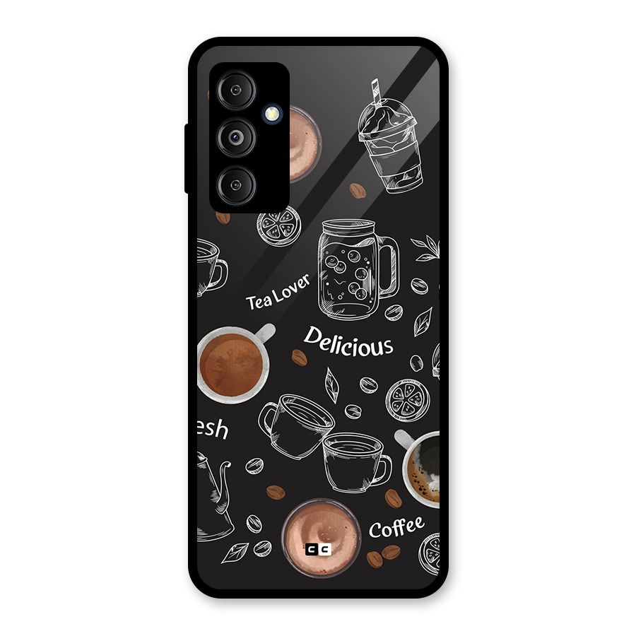 Tea And Coffee Mixture Glass Back Case for Galaxy M14 5G