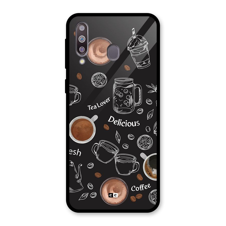 Tea And Coffee Mixture Glass Back Case for Galaxy M30