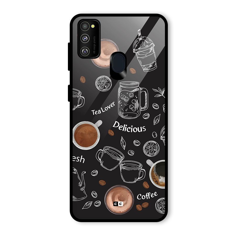 Tea And Coffee Mixture Glass Back Case for Galaxy M30s