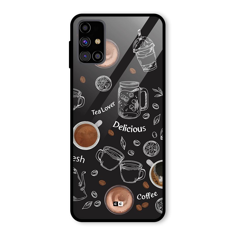 Tea And Coffee Mixture Glass Back Case for Galaxy M31s