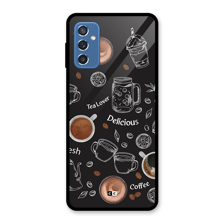 Tea And Coffee Mixture Glass Back Case for Galaxy M52 5G