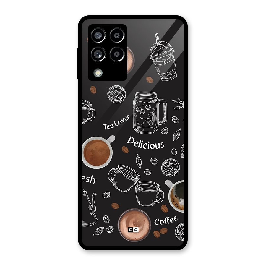 Tea And Coffee Mixture Glass Back Case for Galaxy M53 5G