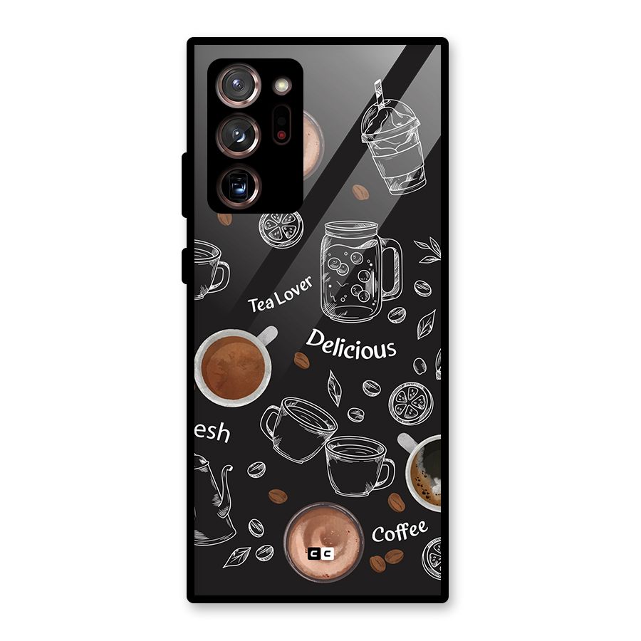 Tea And Coffee Mixture Glass Back Case for Galaxy Note 20 Ultra