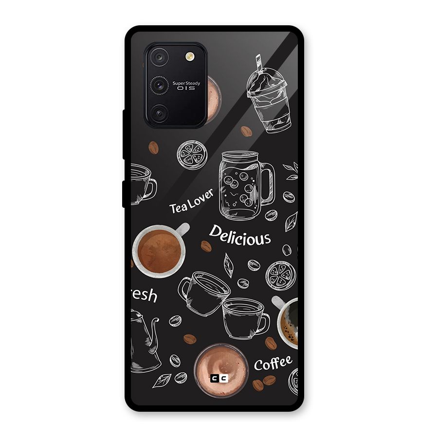 Tea And Coffee Mixture Glass Back Case for Galaxy S10 Lite