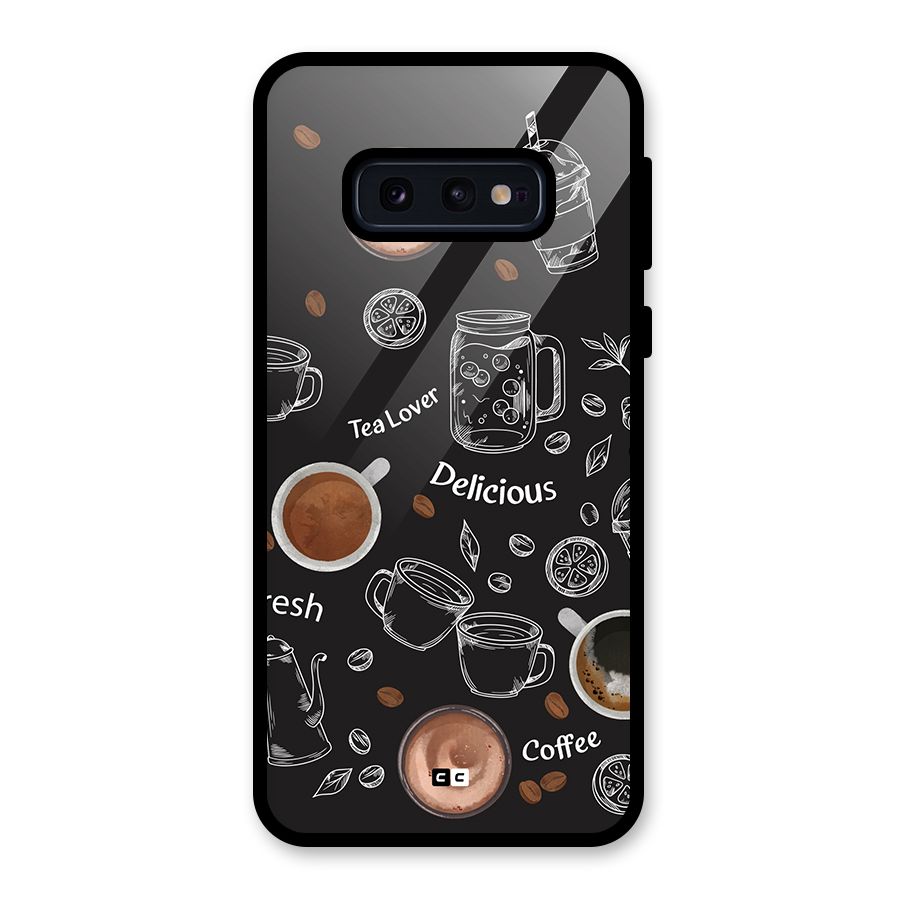 Tea And Coffee Mixture Glass Back Case for Galaxy S10e