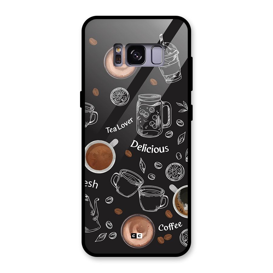 Tea And Coffee Mixture Glass Back Case for Galaxy S8