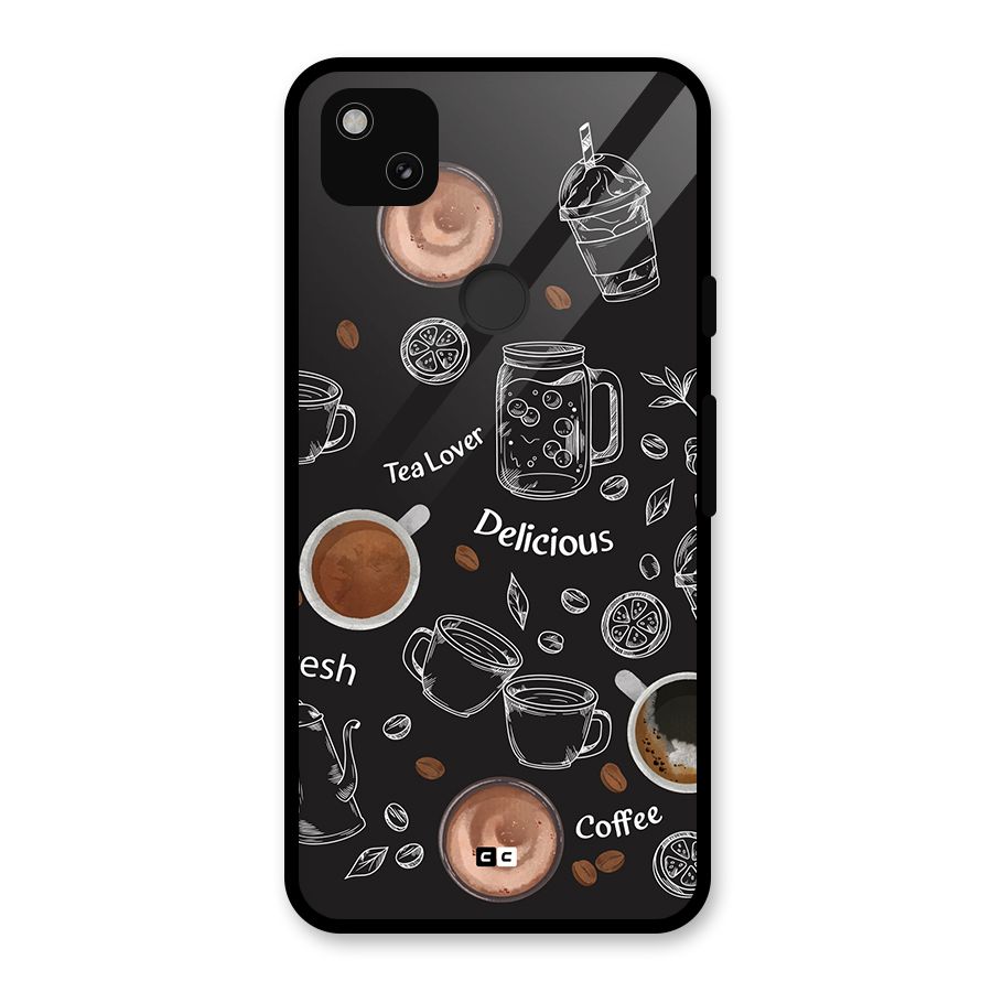 Tea And Coffee Mixture Glass Back Case for Google Pixel 4a