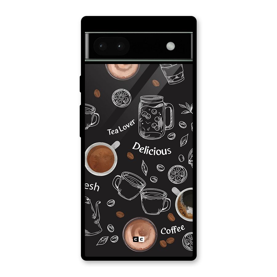 Tea And Coffee Mixture Glass Back Case for Google Pixel 6a