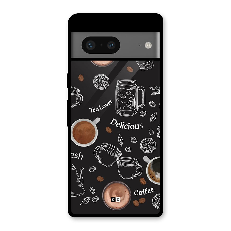 Tea And Coffee Mixture Glass Back Case for Google Pixel 7