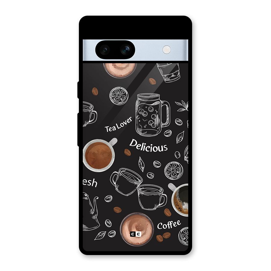 Tea And Coffee Mixture Glass Back Case for Google Pixel 7a