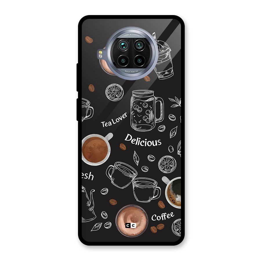 Tea And Coffee Mixture Glass Back Case for Mi 10i