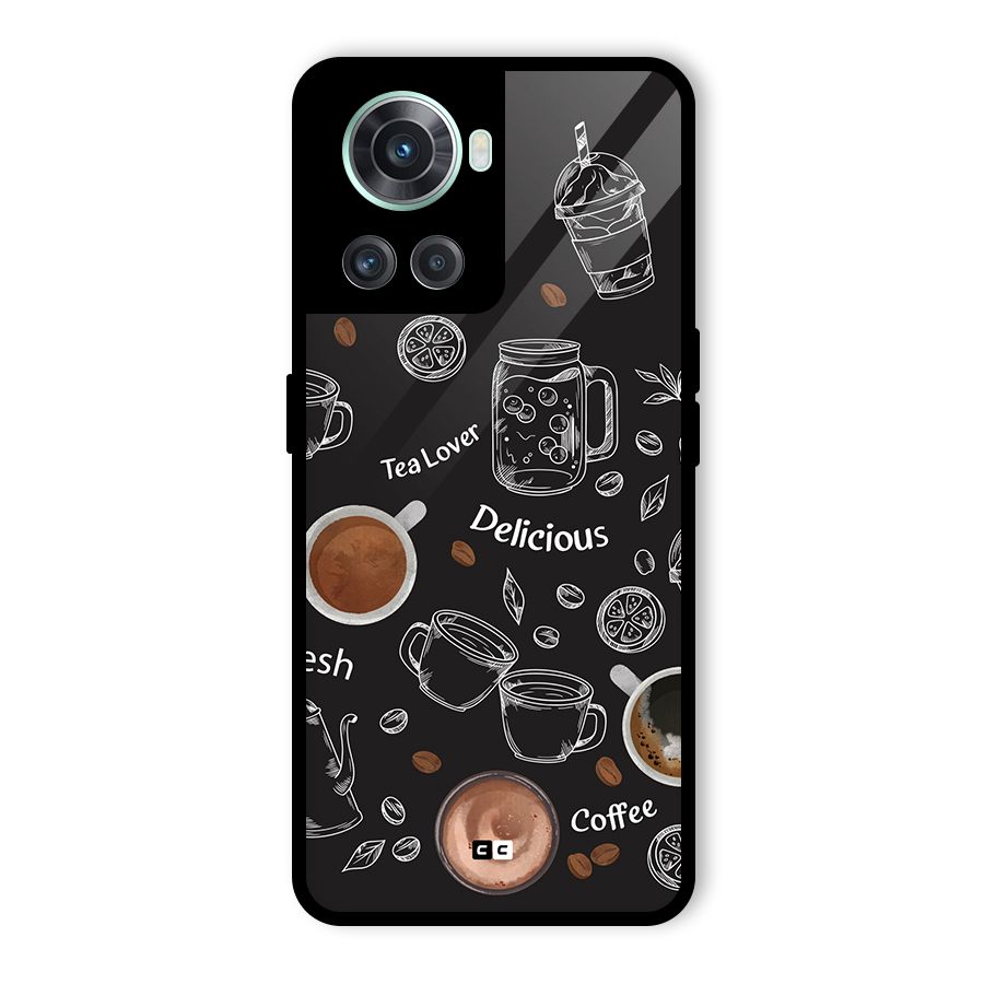 Tea And Coffee Mixture Glass Back Case for OnePlus 10R