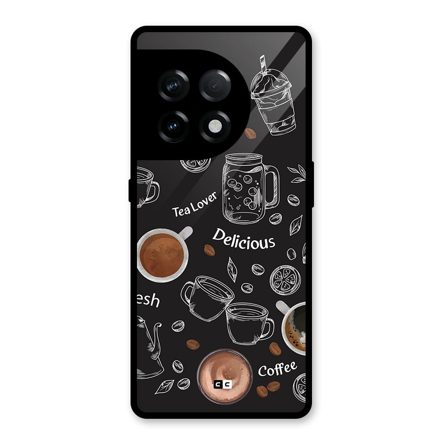 Tea And Coffee Mixture Glass Back Case for OnePlus 11R