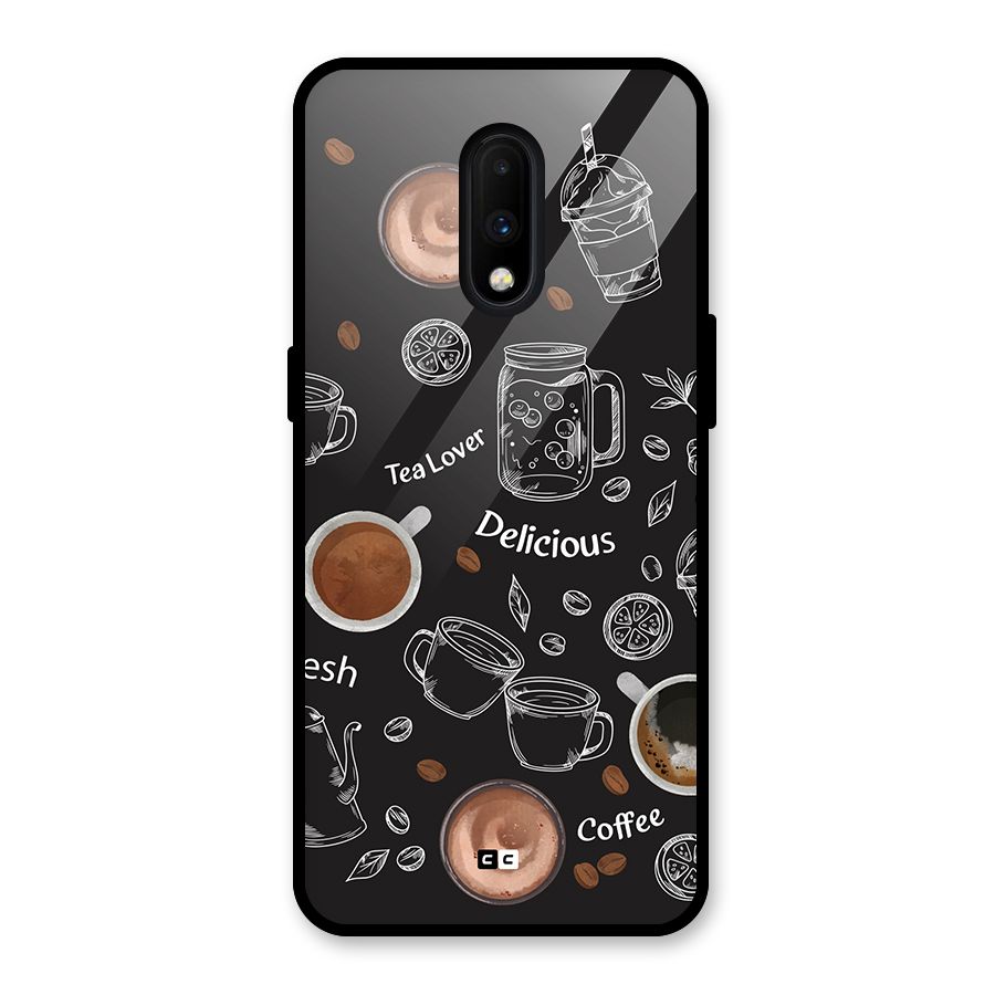 Tea And Coffee Mixture Glass Back Case for OnePlus 7