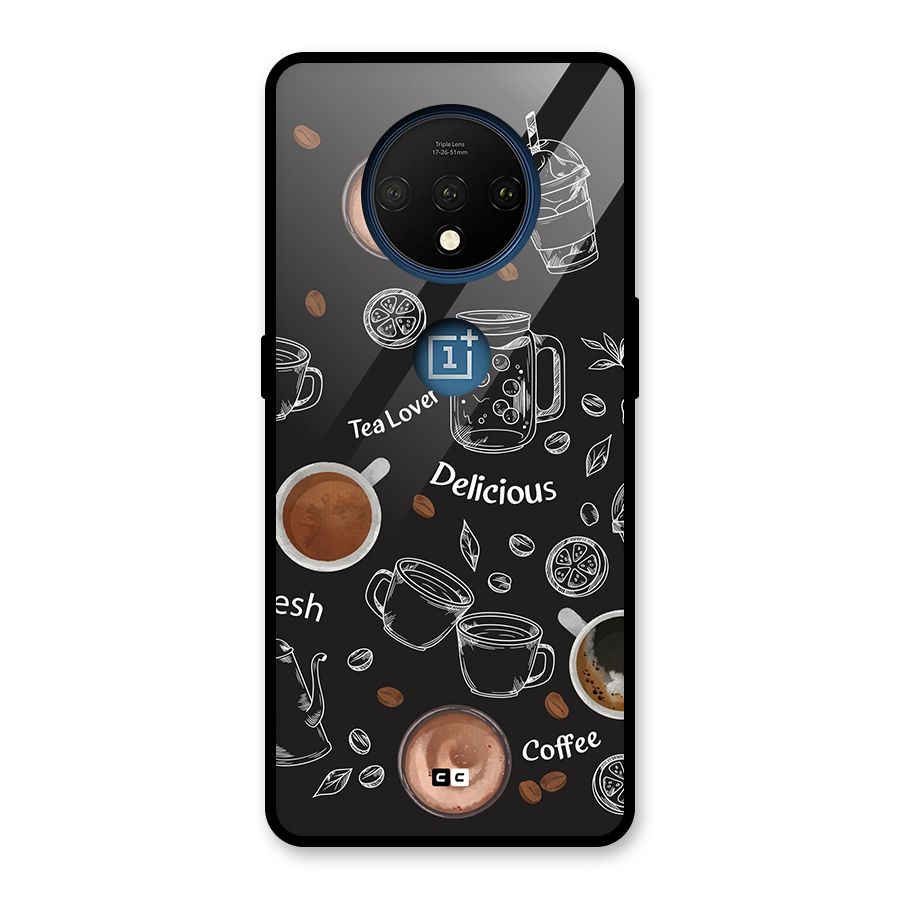 Tea And Coffee Mixture Glass Back Case for OnePlus 7T