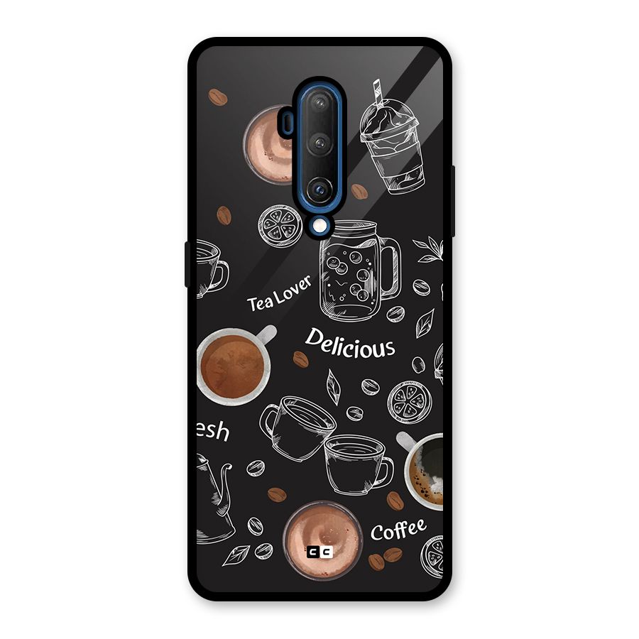Tea And Coffee Mixture Glass Back Case for OnePlus 7T Pro