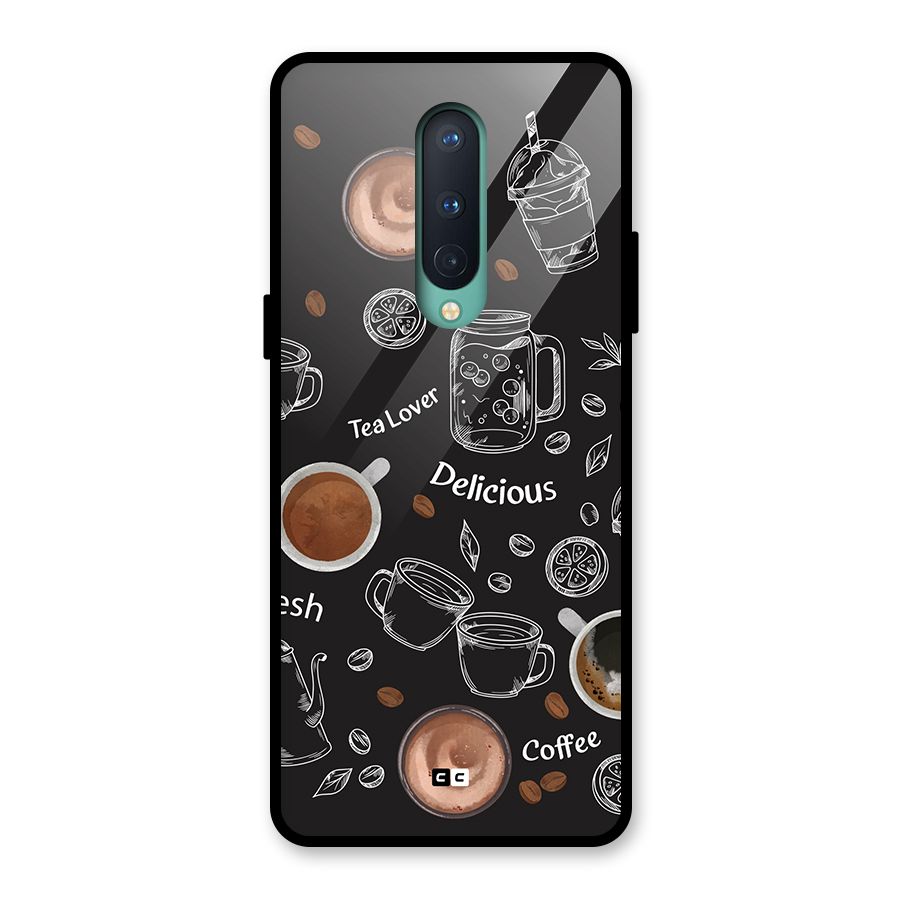 Tea And Coffee Mixture Glass Back Case for OnePlus 8