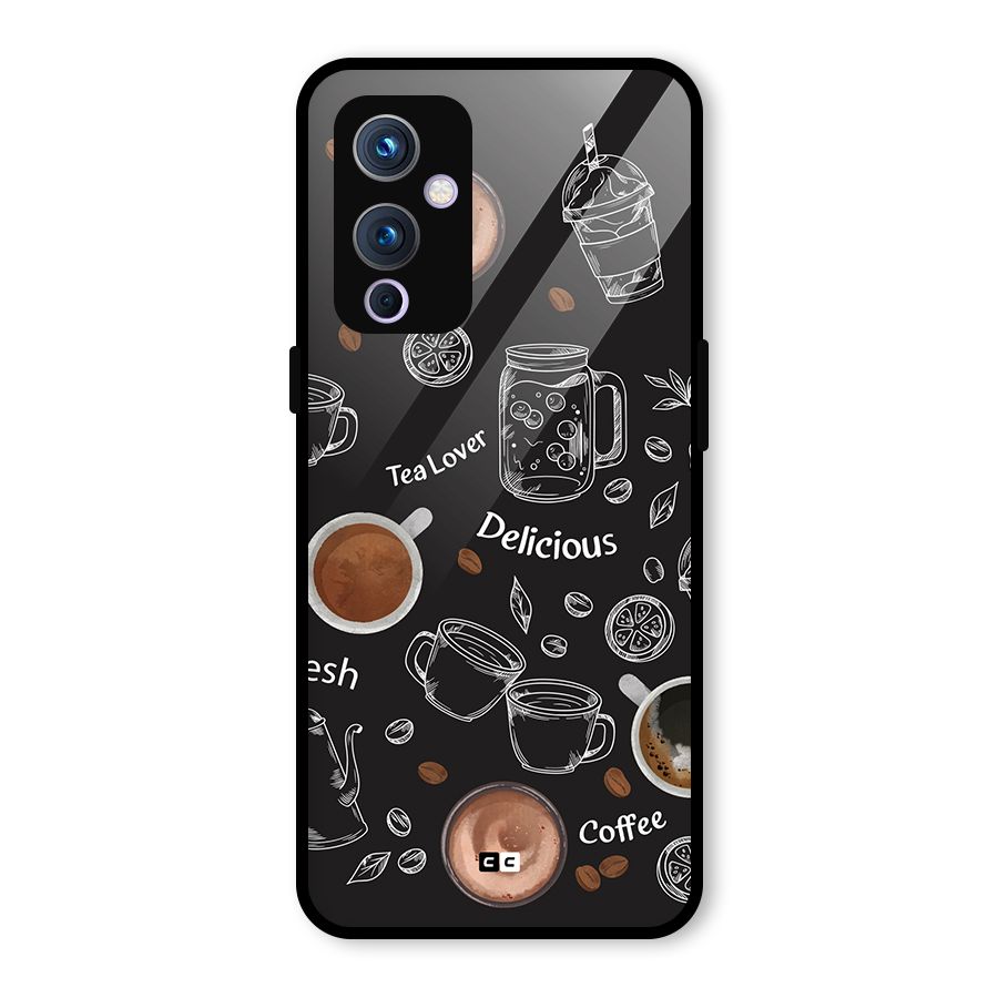Tea And Coffee Mixture Glass Back Case for OnePlus 9