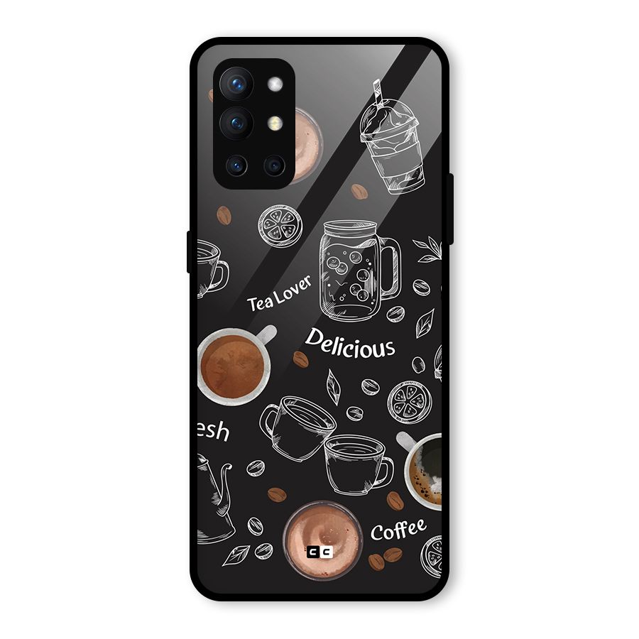 Tea And Coffee Mixture Glass Back Case for OnePlus 9R