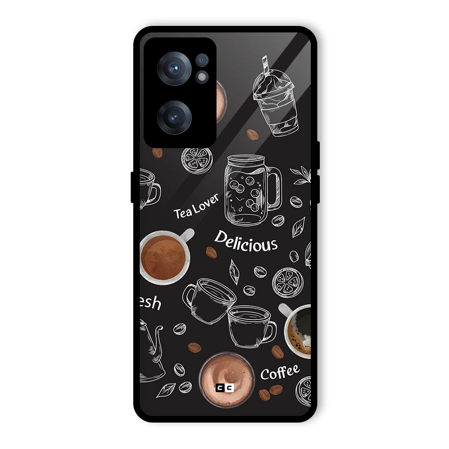 Tea And Coffee Mixture Glass Back Case for OnePlus Nord CE 2 5G