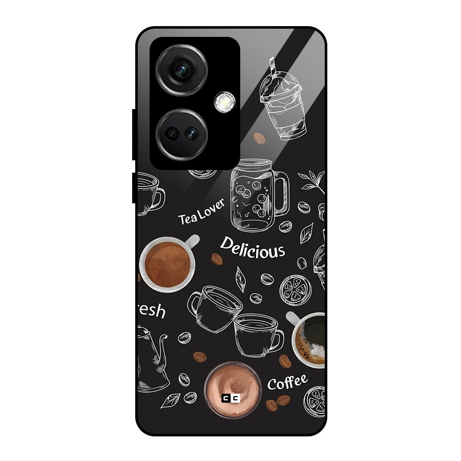 Tea And Coffee Mixture Glass Back Case for OnePlus Nord CE 3 5G