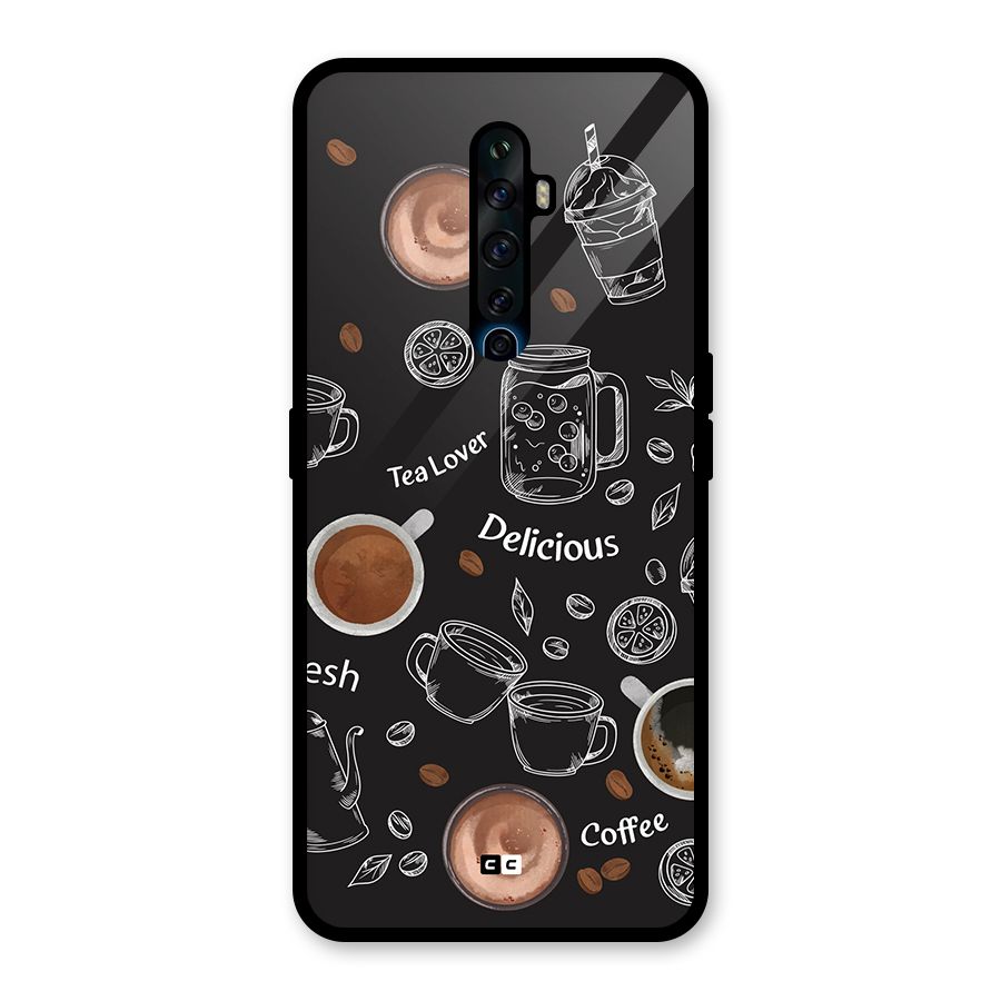 Tea And Coffee Mixture Glass Back Case for Oppo Reno2 Z