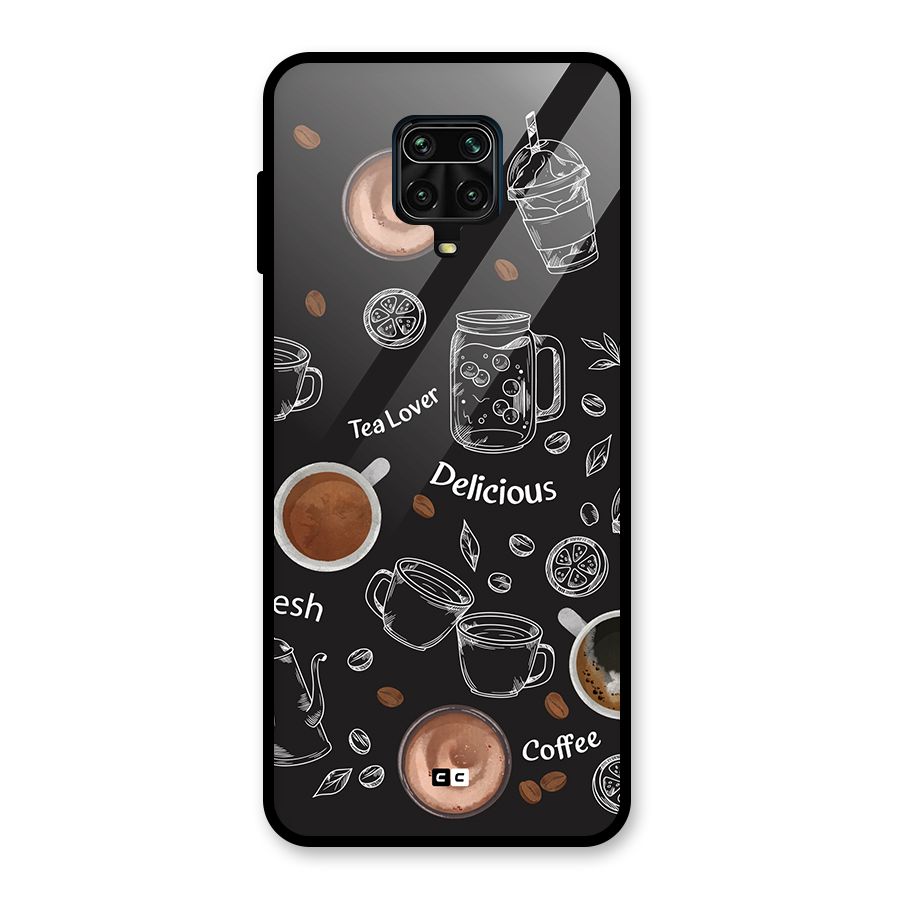 Tea And Coffee Mixture Glass Back Case for Poco M2 Pro