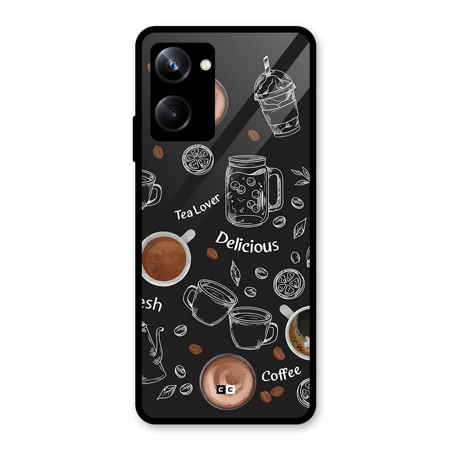 Tea And Coffee Mixture Glass Back Case for Realme 10 Pro