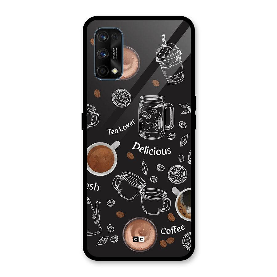 Tea And Coffee Mixture Glass Back Case for Realme 7 Pro