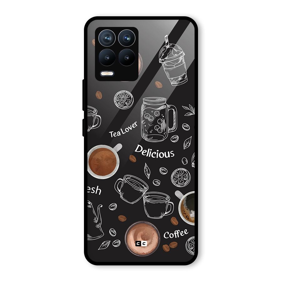 Tea And Coffee Mixture Glass Back Case for Realme 8