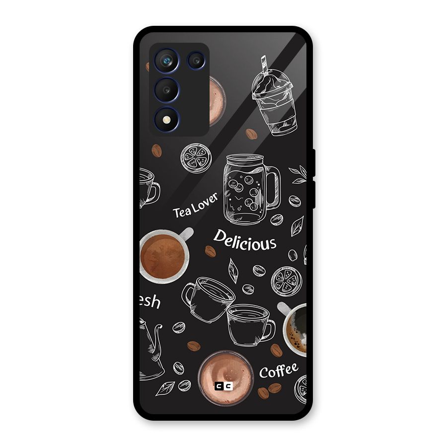 Tea And Coffee Mixture Glass Back Case for Realme 9 5G Speed
