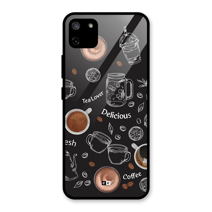 Tea And Coffee Mixture Glass Back Case for Realme C11
