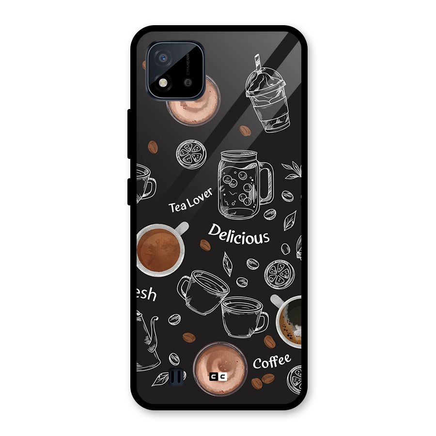 Tea And Coffee Mixture Glass Back Case for Realme C11 2021